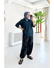 nostalji ithal viskon şalvar pantolon siyah 2