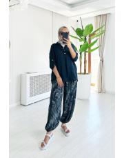 nostalji ithal viskon şalvar pantolon antrasit