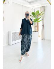 nostalji ithal viskon şalvar pantolon antrasit 2