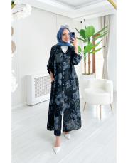 alinor ithal payetli keten gömlek siyah 2