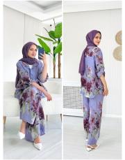 samira ithal keten takım lila