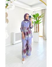 samira ithal keten takım lila 2