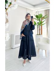 farah ithal etekli keten takım lacivert 2