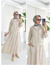 farah ithal etekli keten takım taş