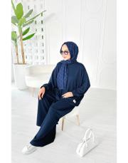 akil oysho pantolon etekli takım lacivert