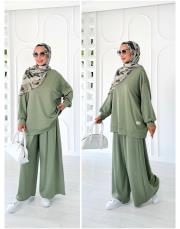 akil pantolon etekli takım adaçayı 