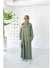 akil pantolon etekli takım adaçayı  2