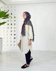 nazia diz altı sweat tunik bej