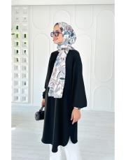 nazia diz altı sweat tunik siyah