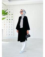 nazia diz altı sweat tunik siyah 2