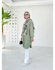 nazia diz altı sweat tunik adaçayı  2