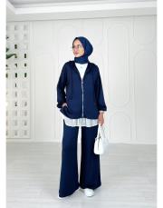 mayka fermuarlı takım lacivert