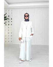 mayka fermuarlı takım ekru 2