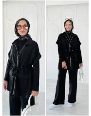 carmen yelekli oysho takım siyah