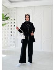 carmen yelekli oysho takım siyah 2