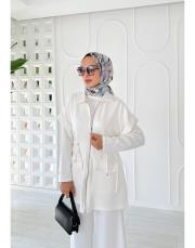 carmen yelekli oysho takım ekru 2