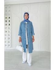 taylor uzun denim kap mavi 3