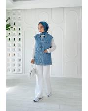 hazel kot yelek mavi 2