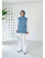 hazel kot yelek mavi 3