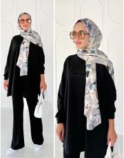 style iki ip oversize sweat siyah