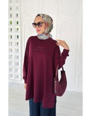 style iki ip oversize sweat bordo