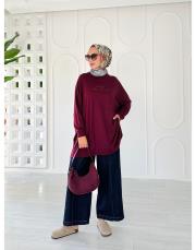 style iki ip oversize sweat bordo 2
