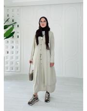 selin pamuk triko düğmeli hırka taş 2