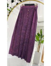 alina pamuk triko etek mor