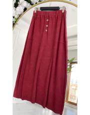 alina pamuk triko etek bordo