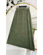 alina pamuk triko etek haki