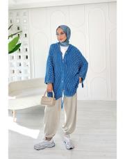 eyşa pamuk triko hırka mavi 2