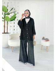 eyşa pamuk triko hırka siyah 3