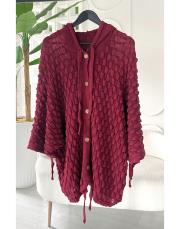 eyşa pamuk triko hırka bordo