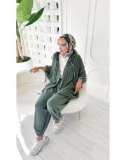 eyşa pamuk triko hırka haki