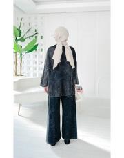 yale pamuk triko dantelli hırka siyah 2