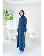 2553 pamela pamuk ip triko elbise lacivert 2