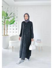 2553 pamela pamuk ip triko elbise siyah