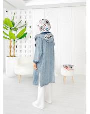 madrid chanel denim kap mavi 3