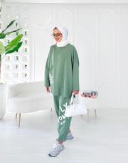 wow üç iplik tasarım spor takım mint