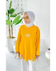 alo üç iplik sweat sarı