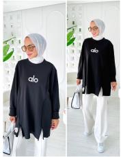 alo üç iplik sweat siyah