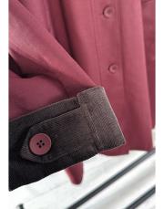 camila oversize kadife detaylı astarlı trenç bordo 2