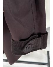 camila oversize kadife detaylı astarlı trenç kahve 4