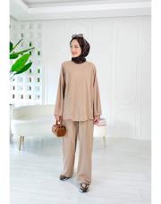 dora örme triko takım bej 3