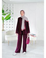 dora örme triko takım mürdüm 2