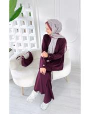 dora örme triko takım mürdüm 3