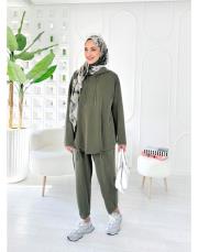 valentina oysho takım haki 3