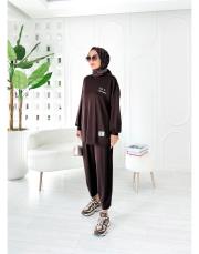 bargelia oysho takım koyu kahve 3