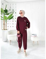 bargelia oysho takım bordo