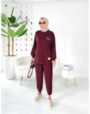 bargelia oysho takım bordo 2